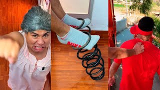 ABUELA UTILIZA UN RESORTE PARA SALTAR Y VENGARSE DE SUS NIETOS - LOS MEJORES TIKTOKS DE LEX JARA