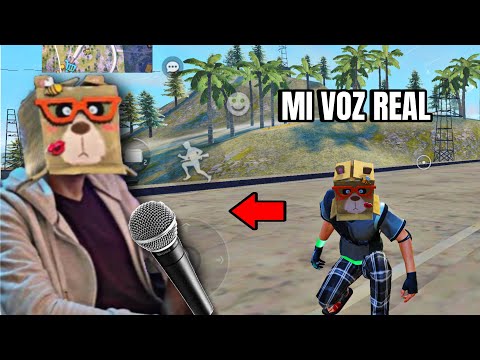 RETO: HABLAR CON MI VOZ REAL EN UNA PARTIDA😱 PELUCHE19 FF