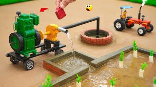 DIY Diesel Engine Water Pump | Pumping Water from Well for Irrigation Science Project@sanocreator