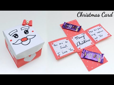 How To Make Christmas Card 😍💕 / christmas greeting card / merry christmas card idea / christmas gift