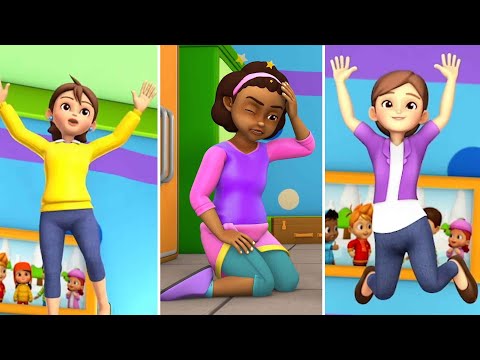 Five Little Mommies Jumping On The Bed Nursery Rhyme and Kids Songs