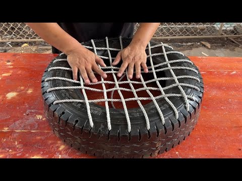 Old Tires, Old Wood, New Swing! DIY Project