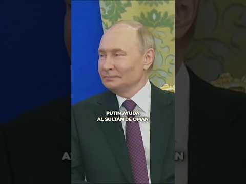 Putin ayuda al sultán de Omán con el auricular para la traducción#putin #rusia #presidente #árabe