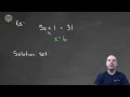 Understanding Solution Sets in Algebra