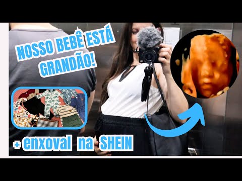 Mostrei o ultrassom e fiquei CHOCADA com o tamanho do bebê! + Roupinhas da Shein #diariodagravidez