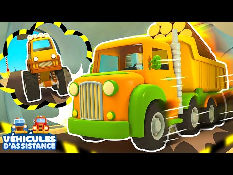 Accident dans le tunnel ! 🚚 🚨 Les véhicules d’assistance sauvent un gros camion coincé