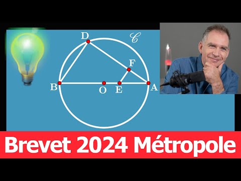 brevet mathématiques 2024 métropole ♦ Correction du sujet ♦ Géométrie Pythagore Thalès Exercice 3 ♕