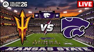 🔴 LIVE Arizona State vs Kansas State | College Football 26 Full Game Highlights 🏈 Gameplay 