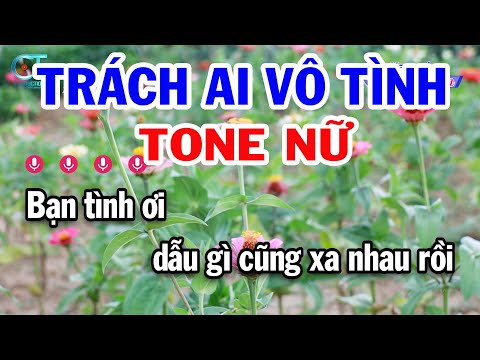 Karaoke Trách Ai Vô Tình Tone Nữ ( Bm ) Nhạc Sống Đồng Sen