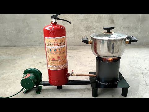 How to make a stove to burn used oil and turn it into gas, super economical