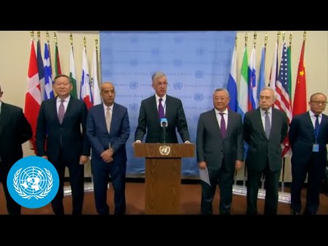 YouTube video thumbnail: Ukraine Crisis: Group of Friends for Peace Joint Security Council Stakeout