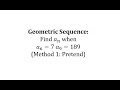 Geometric Sequences and Common Ratios