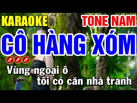 Karaoke Liên Khúc CÔ HÀNG XÓM Tone Nam DỄ HÁT NHẤT | Bến Tình Karaoke