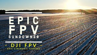 Epic FPV Sundowner in Winter Landscape      | 4k | 2022 | footage | Allgäu