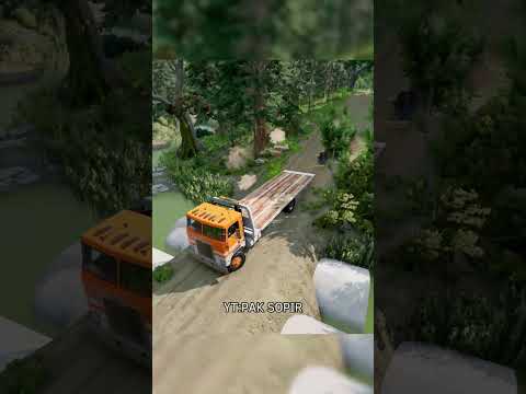 Aku Nemu mobil listrik kecebur Got RUSAK gak yah kan dia Barang Elektronik🗿 #beamngdrive #ets2 #truk