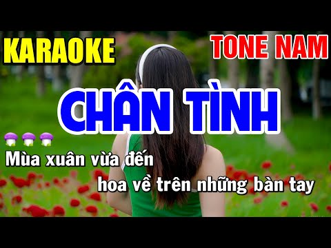 CHÂN TÌNH Karaoke Tone Nam ( BEAT CHUẨN ) | Bến Tình Karaoke