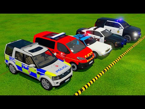 TRANSPORT OF COLOR! TRANSPORTING VOLKSWAGEN POLICE CAR / LIZARD TRUCKS! Farming Simulator 22