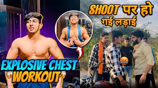 Shoot Pe Ladai Ho Gai 😡😡 || Intense Chest Workout 😲💪🏻 || @manishsahufitness47