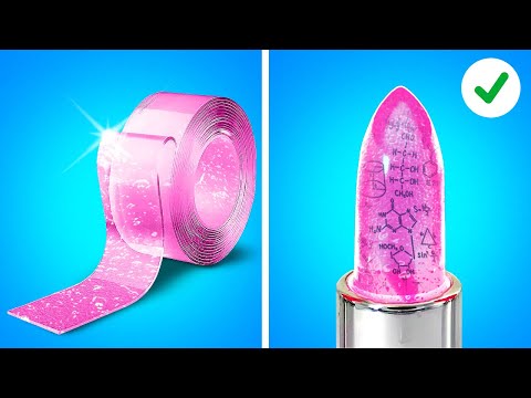 SORPRENDENTES MANUALIDADES CON NANO TAPE || Hermoso Maquillaje Para Volver A Clases 123 GO! Series