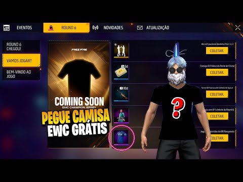 SAIU AGORA!! PEGUE A CAMISA DA EVOS CAMPEÃ DA EWC GRÁTIS E CALENDÁRIO SEMANAL - NOVIDADES FREE FIRE