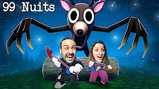 2 NOOBS sur 99 nuits dans la Forêt ! ( Roblox )