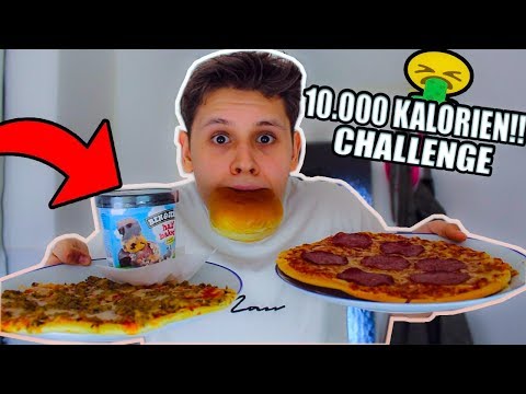 10.000 KALORIEN an einem Tag ESSEN Challenge!!😥😋 - Schaffe ich es?🤢(100k Special🥳)