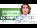 Dimensional Analysis and Metric System