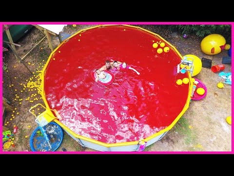 SWIMMING IN A FAMILY SIZE POOL OF KOOL AID?! | Sam & Nia