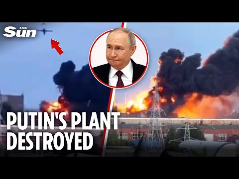 Putin humiliated as Russian war facility EXPLODES in Ukrainian drone strike