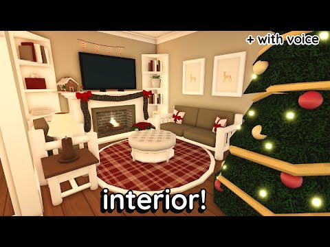 Decorating My NO GAME PASS Christmas Bloxburg House! *Interior Build w VOICE*