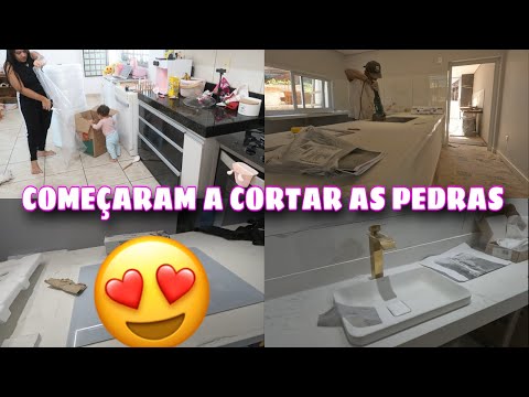 COLOCARAM NOSSO FOGÃO NO LUGAR | CUBA E TORNEIRA DO BANHEIRO INSTALADA + EMBALANDO A COZINHA | Dani