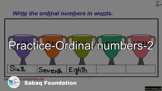 Practice-Ordinal numbers-2