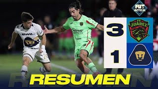 Resumen del partido: Juárez 3-1 Pumas | Jornada 10 | Apertura 2025
