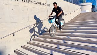 Riding A Bike Down Stairs!