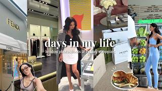 2 busy days in my life | bts of london photoshoots, luxury shopping date + clothing haul