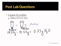 Empirical Formulas of Hydrated Salts