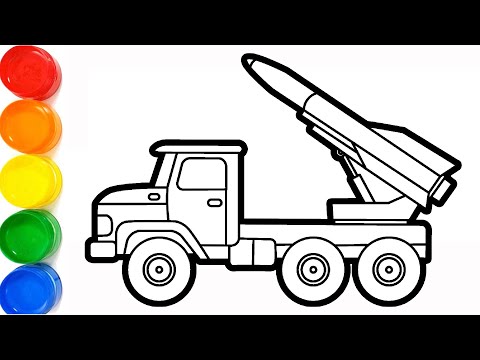 How to Draw a Ballistic missile truck | Step by Step Drawing Tutorial