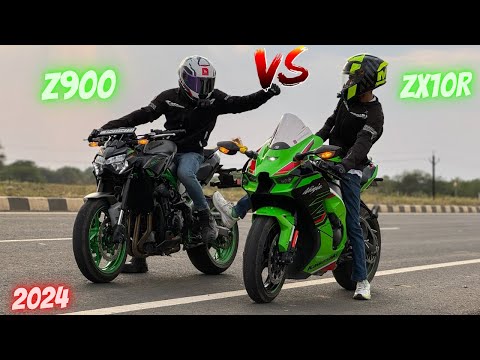 2024 Kawasaki Z900 vs ZX10R Drag Race 😱 | 1st Gear Challenge |