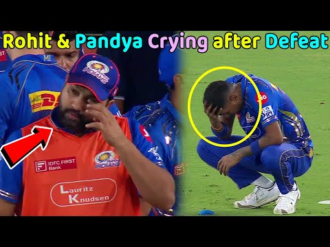 Rohit Sharma & Hardik Pandya crying after MI lost Q2 to PBKS