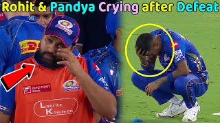 Rohit Sharma & Hardik Pandya crying after MI lost Q2 to PBKS