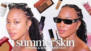 no makeup makeup | sunkissed summer glowy skin + Boho Knotless Braids ♡