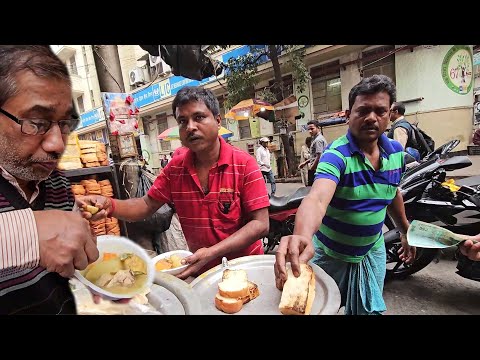 Bachu Vai Ka Anda Chicken Stew Bread | Kolkata Chandini Chowk Street Food