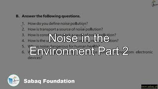 Noise in the Environment Part 2