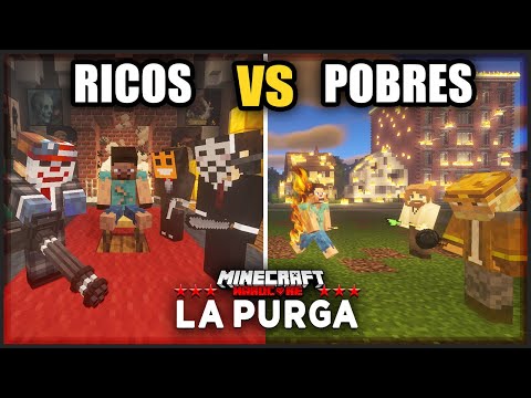 100 Jugadores Simulan LA PURGA en Minecraft Hardcore!!