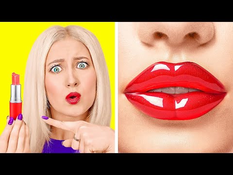 WEIRD WAYS TO SNEAK MAKEUP INTO CLASS || Genius Hacks Ideas by 123 GO SCHOOL
