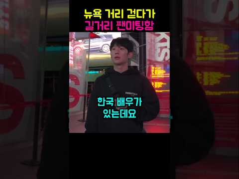 뉴욕 거리 걷다가 길거리 팬미팅한 정해인