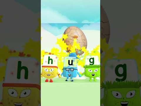 Let's Spell 'HUG' and 'KISS' 💜 | Spelling & Reading for Kids | @officialalphablocks #shorts