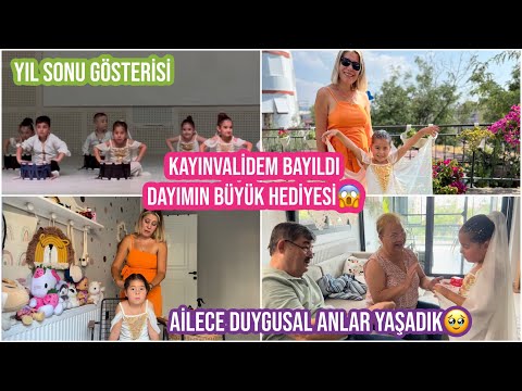 DAYIMIN BÜYÜK HEDİYESİ😱KAYINVALİDEM BAYILDI🥺BABA KIZ KARŞILAŞMASI😍YIL SONU GÖSTERİSİ, KARNE HEDİYESİ