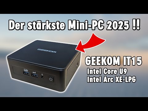 Stärkster Mini-PC 2025 - GEEKOM IT15 - Intel Core U9 - Intel Arc XE - KI Boost 99 TOPS - Windows 11