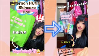 ⚠️HUGE KOREAN SKINCARE AND MAKEUP HAUL😤💓 #Sachihauls🥰 Episode 2❤️